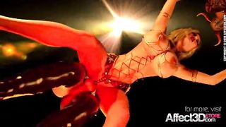 Blond angel and black satan luving hermaphroditism fuck-fest in heaven