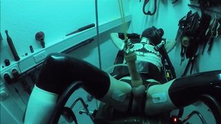 Femboy Latexbondage going knuckle deep estim breath have fun