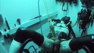 Femboy Latexbondage going knuckle deep estim breath have fun