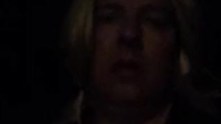 Poon on her bicycle in the dark