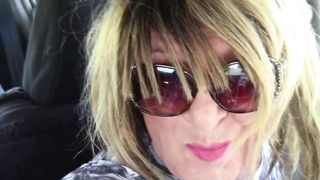 see-through sundress in the city