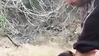 Transgender Princess outdoor assfuck