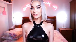 crossdresser tranny sweetheart costume play in spandex bathing suit