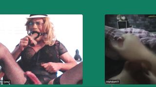 JamieDoll Sissy gags on dildo for Dom