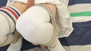 Stiffly Bundled Femboy Ejaculates sans Rubbin'