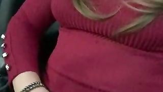 Crossdresser Kelly wild carpark jerk naked stocking stockings