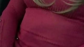 Crossdresser Kelly wild carpark jerk naked stocking stockings