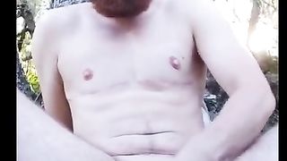 Trans Dude Tugging In The Woods