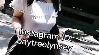 Transgender lady super-sexy ambling the street