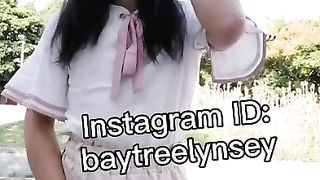 Tgirl upskir in street