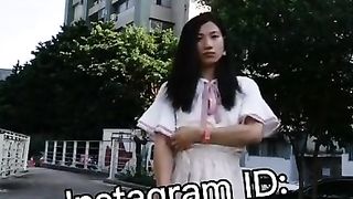 Tgirl upskir in street dince