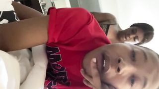 The Enticing Muse gets slutted out by a ebony transgirl