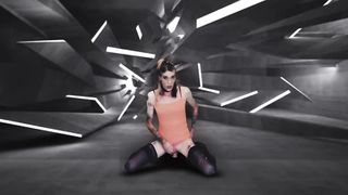 Transgirl enjoys boner