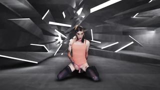 Transgirl enjoys boner