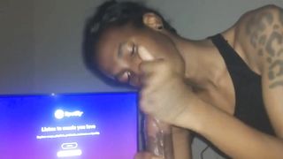 The finest part of having a adorable gf named La Nefertiti Perkins who luvs deep throating some thick black man-meat when I get home