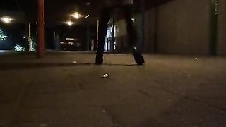 Sissy ambling in leather