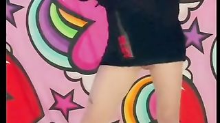 Preview of fresh white fishnets and black sundress