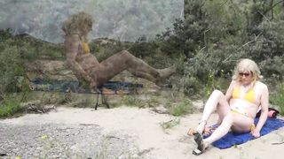 Mrs Samantha working her Tanlines in a super-fucking-hot yellow Swimsuit