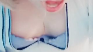 Blondie Simmy Blows A Load Up Close