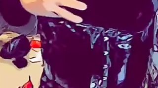 Glossy Spandex Sundress w Dee Angels