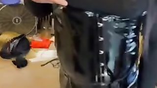 Glossy Spandex Sundress w Dee Angels