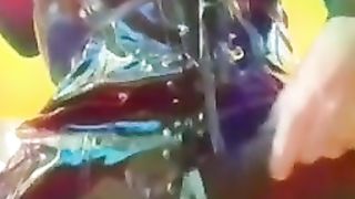 Glossy Spandex Sundress w Dee Angels