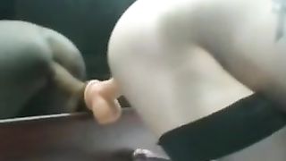 sissy likes huge pipe inhale boned rigid & has sissygasm