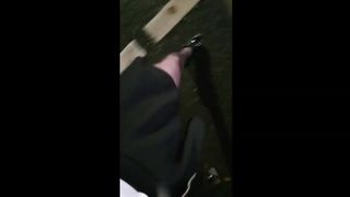 public ambling in high-heeled shoes at instruct station