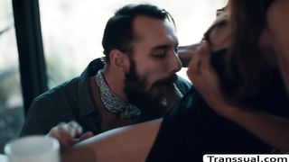 Mind-Blowing and buxomy Shemale honey Sofia boinks her mans bestfriend