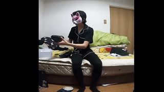 First-Ever time dressed in high high-heeled slippers! -Crossdressing 17 Mar 2021-