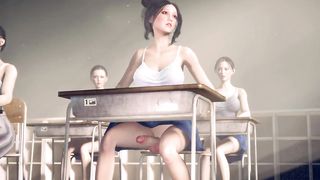 Hermaphroditism Chinese Nymph Draining in Classroom in Public