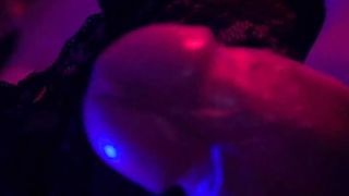 Jezebel Cooper - Wood two - Blue and Crimson lights