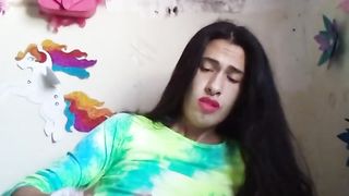 Kneading my lil sausage on my couch.