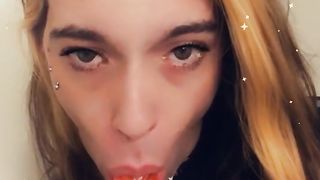 She enjoys wrapping those pretty lips around manhood