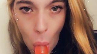 She enjoys wrapping those pretty lips around manhood