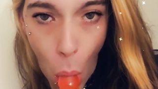 She enjoys wrapping those pretty lips around manhood