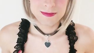 Sissy Janine Stockings Elation (showcasing puffies and shaft)