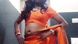 Priya sissy in luxurious saree with showcasing her super-sexy hottie