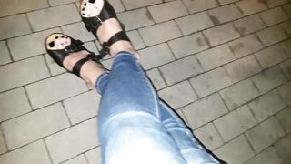 killer walk in the park in high heel sticks