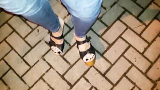 killer walk in the park in high heel sticks