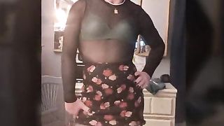 Timid ladyboy Lisa B. dressed in sumptuous apparels