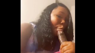 TsChinaredd eats and gets screwed by big black cock