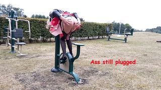 Transgender Princess Working Out In The Park