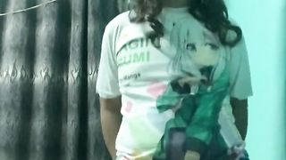 Lustful fem stud enjoy with Idol tormentor swimsuit in super-naughty mood