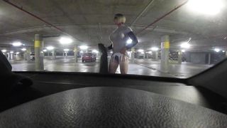 Carpark Sissy Bitch Nearly Caught