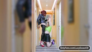 Huge wood TGirl Lucy face boinks warm Brit COUGAR