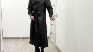 DOMINATION & SUBMISSION leather long maxi sundress and overknee stiletto footwear