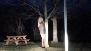 Plucky walk in my bitchy brief sundress + high high-heeled shoes gets me trussed up ...