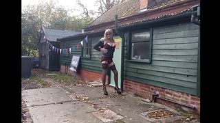 CD Peels Off Outdoors