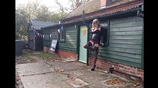 CD Peels Off Outdoors